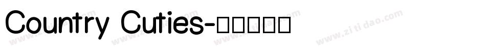 Country Cuties字体转换